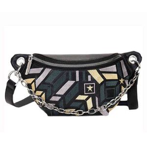 Halskette Frauen Kette Taille Taschen Luxus Marke Weibliche Fanny Pack Plaid Mode Hüfte Gürtel Dame Schulter Crossbody Brust Taschen 2205624