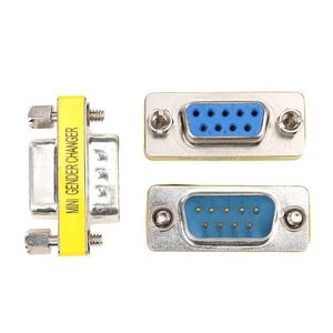 DB9 Mini Könsväxlare Adapter 9PIN RS232 COM D-SUB VGA PLUG-kontakt
