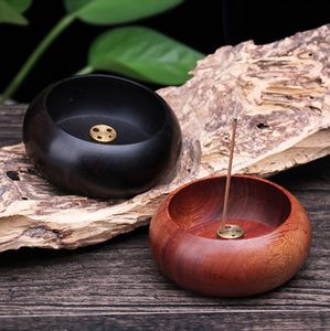 Fragrance Lamps Rosewood Incense Burner Stick Holder Bowl Shape Censer Home Decoration Smell Aromatic Burners