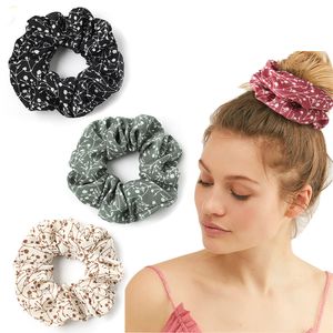 Lady Flower Headbands Hair Scrunchies Girls Ponytail Holder Soft Stretchy Hair Ties Rope Trendy Elastics Bands for Girl Accessories