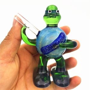 Schildkrötenformglasrohr Dab Rig handgefertigtes Bong -Bongs Shisha Oil Rigs Bubbler Craftbong
