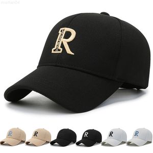 Büyük R toptan satış-R Standart Şapka Erkekler Moda Yaz Zirvesi Kapak Yeni Erkekler Büyük Baş Çevre Beyzbol Kapağı Kadın Siyah Trail Gorras Y220716