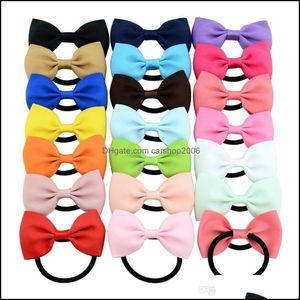 Pony Tails Holder Hair Jewelry 20 Colors Kids Girls Hairbands Clips Blank Claws Barrette Solid Children Little Accessories Drop Delivery 202