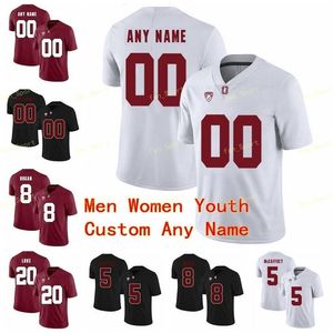 NIK1 NCAA College Jerseys Stanford Cardinal 7 Ty Montgomery 70 Andrus Peat 75 A.T. Зал 82 Кейден Смит Пользовательский футбол сшит