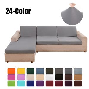 Sofa Cushion Seat Cover for Living Room Elastic Solid Corner Couch L Shaped Chaise Longue Slipcovers Chair Protector 1 PCS 220615