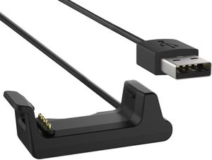 Ersatz-Datensynchronisierungs-USB-Ladekabel, Clip-Ladekabel für Garmin Vivoactive HR Sportuhr, Schwarz