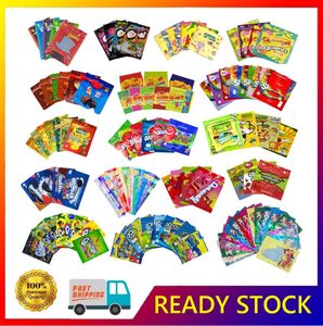 Yüzlerce Edible Torba Ambalajı Yenilebilir Boş Mylar Candy Gummies Paket Çocuk Dofları Premium Alüminyum Folyo Stand-Up Paketleri
