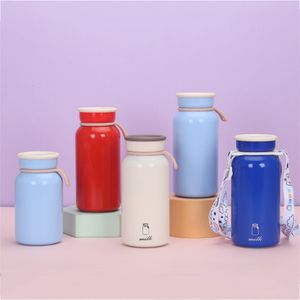 Water Bottles Japanese-style milk stainless steel thermos cup simple new student gift strap children's cute small cup