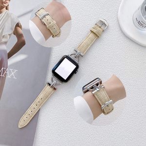 Wood Lines Band With Nice Connector For Apple Genuine Leather Watch Bands Smart Straps 41mm 45mm 38mm 40mm 44mm Iwatch 3 4 5 7 42mm Buckle Women Present