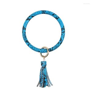 Chaves de chaves de chaves da moda Leopard Tassel Pingente de luxo PU Couro Presente Miri22