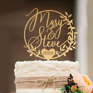 Outra festa de eventos fornece bolo rústico de bolo de casamento no noivo e noivo personalizado personalizado topperother