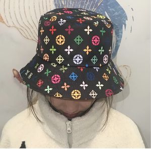 New Double-Sided Summer Bucket Hat Patchwork Graffiti Men Women Outdoor Hip Hop Foldable Bob Fisherman Hat Casual