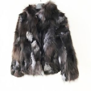 Silber Fell Kapuzenjacke Großhandel Pelz Damenmantel Neu 100% Echtpelzmantel für den Winter Warmer Mantel TSR626 201016