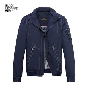 Blackleopardwolf到着スプリングコートメン高品質の因果パーカーショートスタイルダウンジャケットThin CottonMC-17065 201209