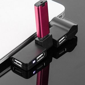 Губы Вращаемые 4 порта Mini USB -концентратор сплиттер разъем