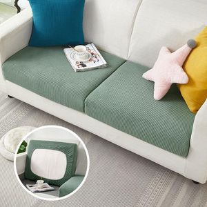 Cushion/Decorative Pillow Sofa Seat Cushion Cover Elastic Solid Color Couch Polar Fleece Stretch Washable Removable Slipcover Sectional