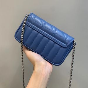 7A Top Luxury Designer Ladies Messenger Bag Lingge Leather Shoulder Underarm Bag Mini Marmont Classic Fashion Retro Wild Original Multicolor Wholesale Gift Box