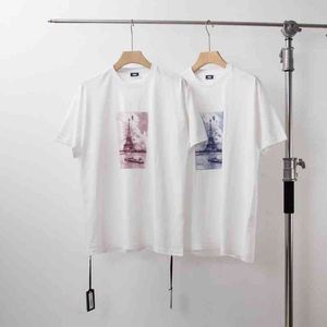 Designer camisetas para homens kith diamante manga curta lisa camiseta de moda de moda de moda marca redonda pescoço slim spirit social cara meio homem 00063