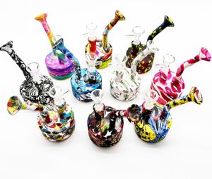 The latest 14cm portable silicone smoking pipes tobacco smoke , colorful style, support custom LOGO