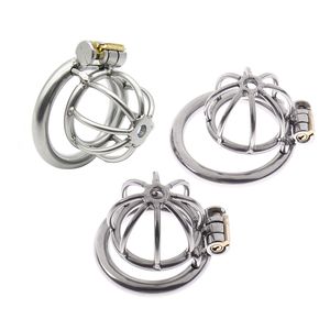 Stainless Steel Metal Male Chastity Cage Device Restraint Spiked-ring With Lock sexy Toys Penis Ring Sleeve