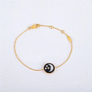 Den nya Sun Moon Star Necklace Lucky Pendant Jewelry Adops Mother of Pearl Sterling Silver Tjocklek K Guld Högkvalitativ halsla281R