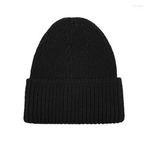 Feanie/crânio Caps Chapéu feminino Fios de inverno Skull Knit