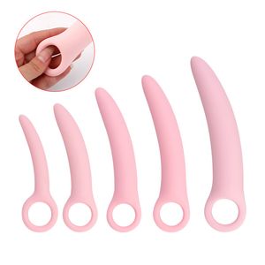 5 dimensioni Presa anale Plug Butt Giocattoli in silicone per donna Vagina Figa aperta G Spot Massaggiatore Butplug Dilatatore ano Gay