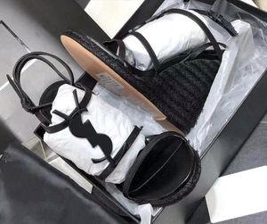 صندل صيفي شهير من Cassandra Wedge Espadrilles ، مضخات جلدية ، حذاء فراق منسوج من القش ، حذاء زفاف ، رباط للكاحل ، صندل مصارع مع صندوق