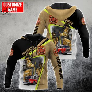 Plstar Cosmos 3dprinted Est Firefighter özel adı benzersiz hrajuku sokak kıyafeti unisex rahat komik hoodies zip sweatshirt b 17 220713