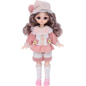 BJD Doll 16 Boll Jointed Fashion Full Set Up With Beautiful Clothes Soft Wig Vinyl Head Female Body For Girl Gift Childrentoys 220711