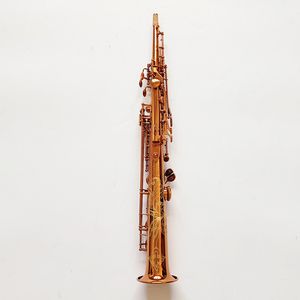 Saxofone fabricado na França de alta qualidade soprano b flat soprano sax mark vi bocalpient de bocal de pescoço cor de café