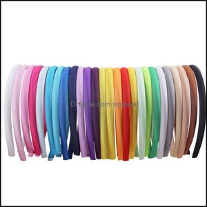 Headbands Hair Jewelry Handmade Plastic Hairbands For Girls Children Solid Color Headband Party Club Headwear Fashion Accessor Dh3Wa