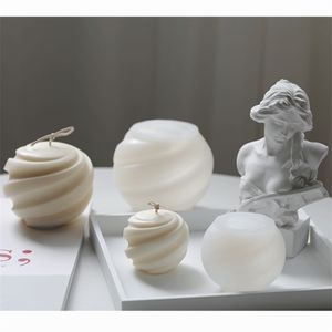 Creative Ball Ball Silicone Mold Diy Geometria simples AROMATIC Slow Soap vela Fazendo presentes Craft Home Decor Supplies 220629