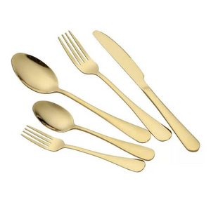 Set di posate Set di posate in argento per uso alimentare in acciaio inossidabile oro argento Gli utensili includono coltello forchetta cucchiaio cucchiaino F0524