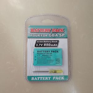 Batteria ricaricabile agli ioni di litio da 3,7 V 850 mAh con kit di strumenti per GameBoy Advance SP
