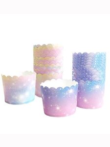 Starry Sky Paper Cake Baking Cup Cupcake Muffin Fodral Disposable Wrappers for Party Wedding Festival phjk2203