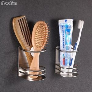 LIM 304 Stainless Steel Wall Mounted Toothbrush Toothpaste Rack Bathroom Hanging Comb Razor Holder Shelf Y200429