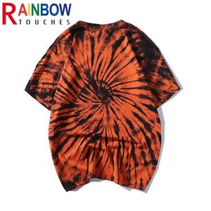 Rainbowtouches Krawatte Dye T -Shirt Männer 100�umwoll Mode Bulk Tidal High Street T -Shirt Unisex aktuelle Cyber ​​-Promi Hip Hop Men 220601