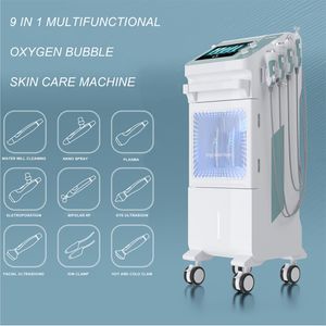 9 in 1 H2O2水素酸素小さな泡Hydra Aqua Oxygen Jet Facial Deep Cleaning Wrinkle Remover for Spa