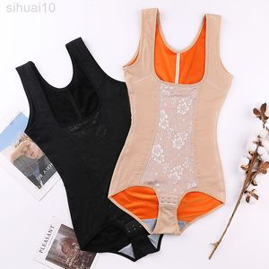 vrouwen dikke دافئ هودين فيليت بعد الولادة afslanken ondergoed Shaper Herstellen bodysuits ShapeWear Taille Corset Gordel Zwart/Abrikoos L220802