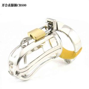NXY Chastity Device Opening and Closing Lock Stainless Steel Male Masturbation Restraint Alternative Metal Tools Passion Fun Products 0416
