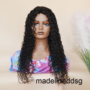 14 inch Afro Kinky Curly wave Wig Brazilian Human Hair Lace Frontal Wig Pre Plucked long Jerry Curl Remy Hairs GP0