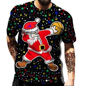 Meme T Gömlek toptan satış-Erkek Tişörtleri Yaz d Baskılı Noel Sevimli Noel Baba Kostüm Klasik Erkekler T Shirt Sıradan Kısa Kollu Hip Hop Streetwearwearmen Me