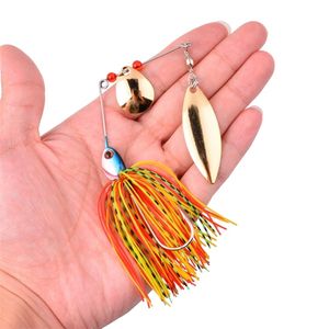 1pcs Spinner Bait 10G 16G 17G Metal Lure Hard Fishing Lure Spinner Lure Spinnerbait Pike Swivel Fish Tackle Wobbler Fishing 220726