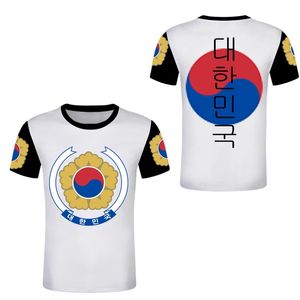 Korea DIY free Custom tshirts Korean Nation Taiji Flag Summer Tee Shirt Customize Hibiscus flower Tshirt Number P o Team 220616