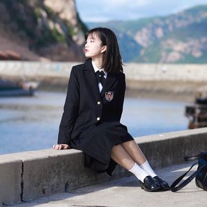 Clothing Sets Japanese School Uniform JK Blazer Women Men Preppy Style Students Casual Suit Black Long Sleeve Outerwear JacketsClothing