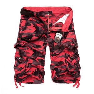 Tamanho dos EUA Camuflagem Loose Cargo Shorts Homens de verão CAMO MILITAR CAMO CAMO CURTO CURTO HOMME SHORTS 220507