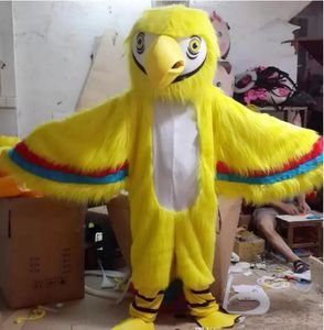 Outlets EVA Material Helmet Yellow parrot Mascot Costumes Cartoon Apparel Birthday party Cartoon Character Party Theme Clothing