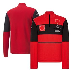 Maglione F1 2024 Autunno e inverno caldo sportivo con cappuccio da uomo Fan Racing Suit Formula One Zipper maglione giacca 868