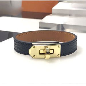 high quality fashion luxury brand jewerlry genuine leather bracelet for women single tour